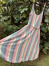 Torrid Size 1 Striped Tank Dress With Pockets Knee Length