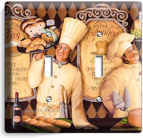 ITALIAN PASTRY CHEF BREAD BAKERY LIGHT SWITCH OUTLET WALL PLATE KITCHEN HD DECOR - Picture 7 of 34