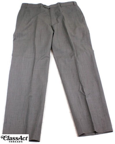 Calvin Klein Vestito Pantalone Grigio Lana Fronti Piatti Tg 36R 36" X 31" - Foto 5 di 8