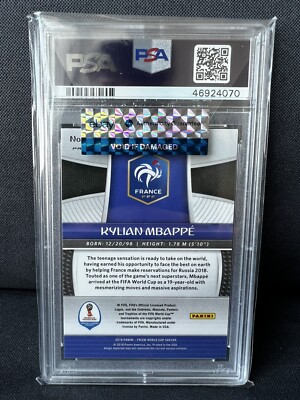 2018 Panini Prizm World Cup #80 Kylian Mbappe RC rookie card 2018 Panini Prizm World Cup #80 Kylian Mbappe RC rookie card