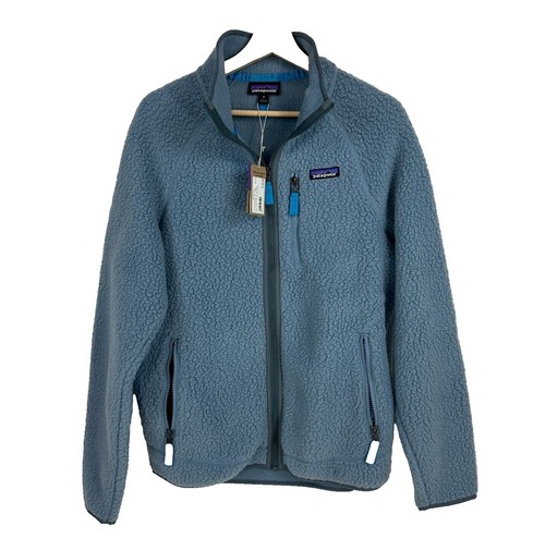 00s Patagonia Retro X Deep Pile Fleece Snap Bomber Jacket Gray