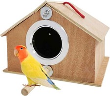 Kathson Parakeet Nest Box Bird Nesting House Parrot Breeding Mating Box for Love