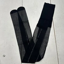 Fashion Nova Black 1 Pair Touch Of Shine Seamless Tights Womens One Size NEW