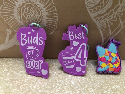 (3) Piece LOT Claire’s Girls Key Chains 4” Love You A Latte and Light Up Cat - Picture 3 of 3