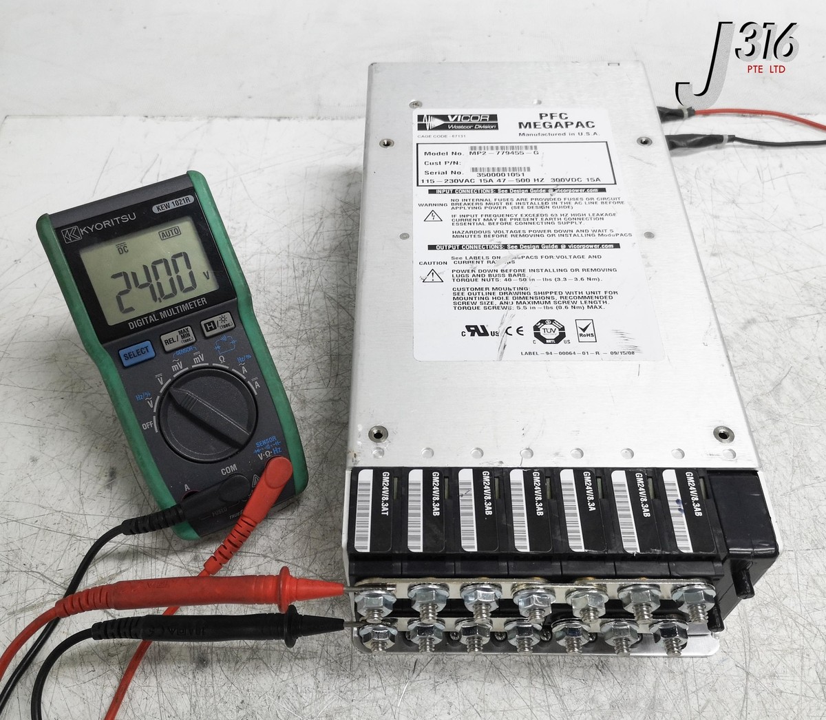 写真 25729 VICOR MODULAR PS PFC MEGAPAC STD ROHS, P/N: 10-130242-01 MP2
