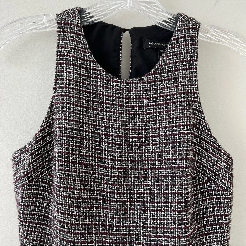 VETEMENTS Abito Banana Republic in tweed misto lana aderente e svasato taglia 2P