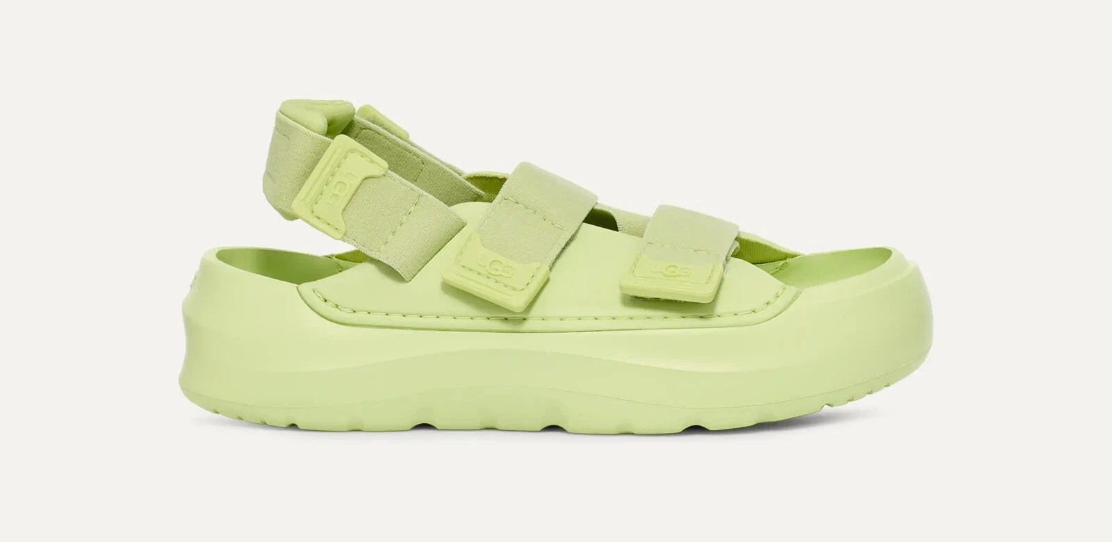 Sandali sportivi UGG donna taglia 7 Caterpillar Stratus plateau cinturino verde NUOVI