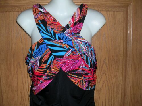 GREAT LENGTHS - LONG TORSO 1 PIECE SUIT - FLORAL PATTERN - SIZE 18 - NWT!! - Picture 2 of 5