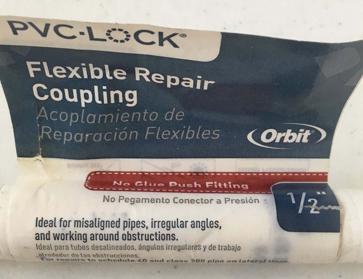 ORBIT #33784 PVC-Lock Flexible Repair Coupling 1/2” X 18” Length