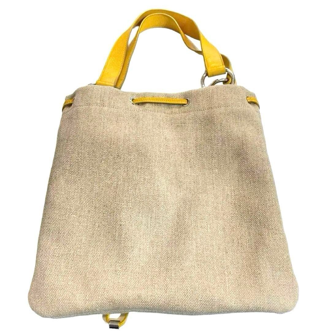 Borsa donna Yves Saint Laurent tote bag a mano con coulisse beige giallo cuore donna