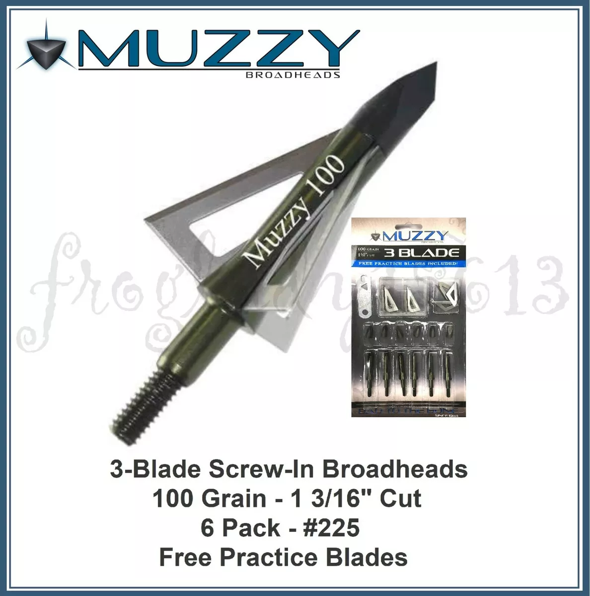 MUZZY 3 Blade Screw In 100 Gr 1 3 16