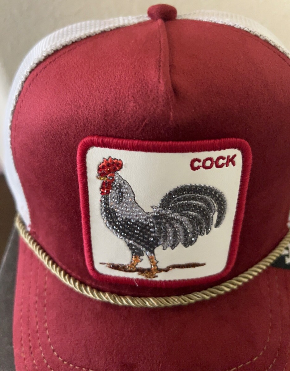 NIB Goorin Bros The Farm Trucker Hat Garnet Rooster Limited Edition Cock