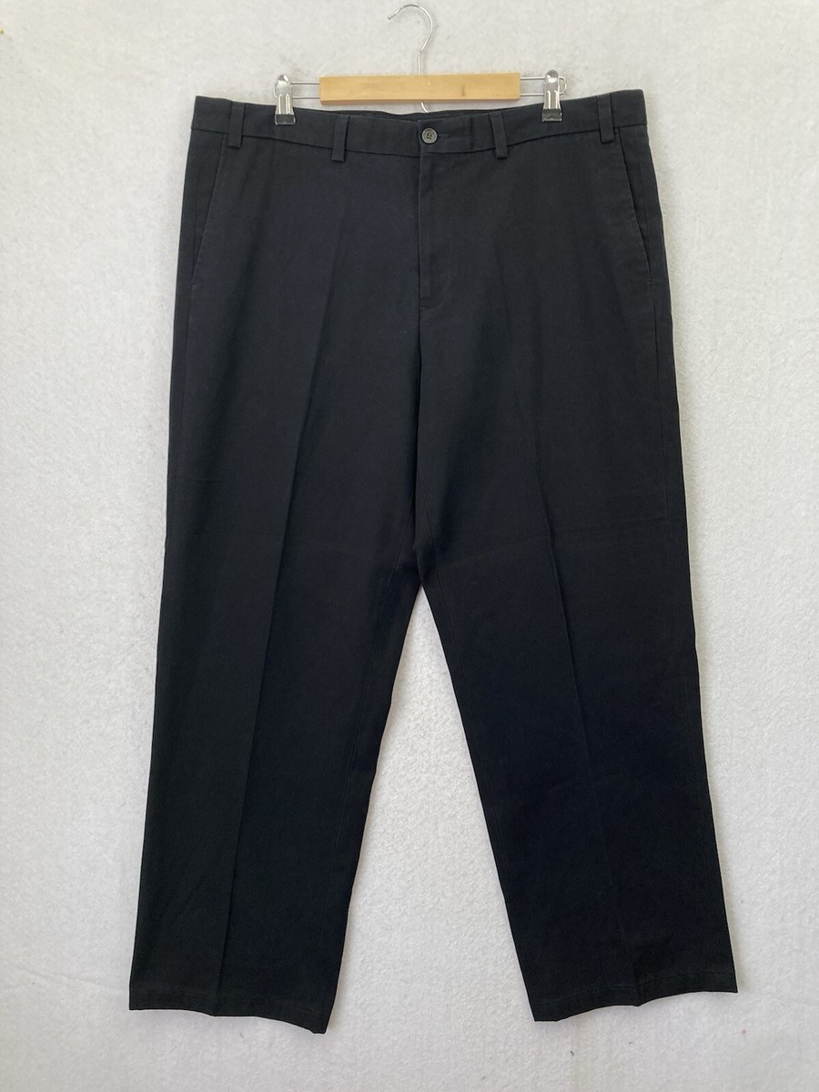 relaxed fit black dress pants mens Cropped Smart Suit Trousers in Relax-Fit