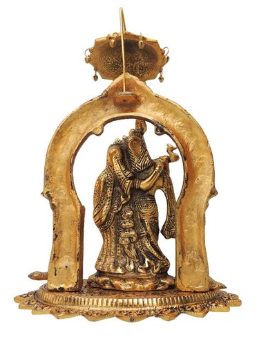 Showpiece Radha Krishna Statue Hindu Religious Figurine Sculpture 11.7 inch - Picture 2 of 2