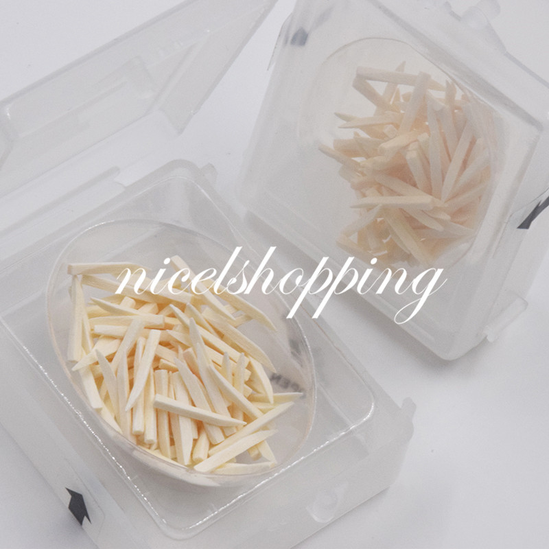 100 Pcs Dental Wooden Wedges - 6 Types Round Tips For Dental Restoration