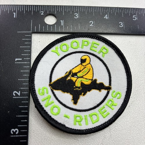 Upper Peninsula Michigan YOOPER SNO RIDERS Snowmobile Club Patch Snow Rider 00Q0