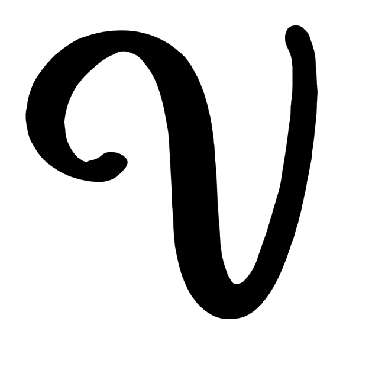 Cursive Monogram Letter V Vinyl Decal Sticker For Home Cup Car Decor Choice a480