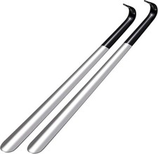 2 Pcs Shoe Horn long Handle, 16.5 Inch Long Shoe Horn for Seniors and Metal