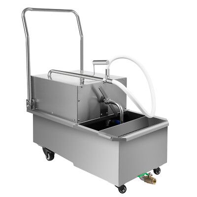 Fryer Oil Filter Commercial Cooking Oil Filtration System 55L Capacity Mobile US