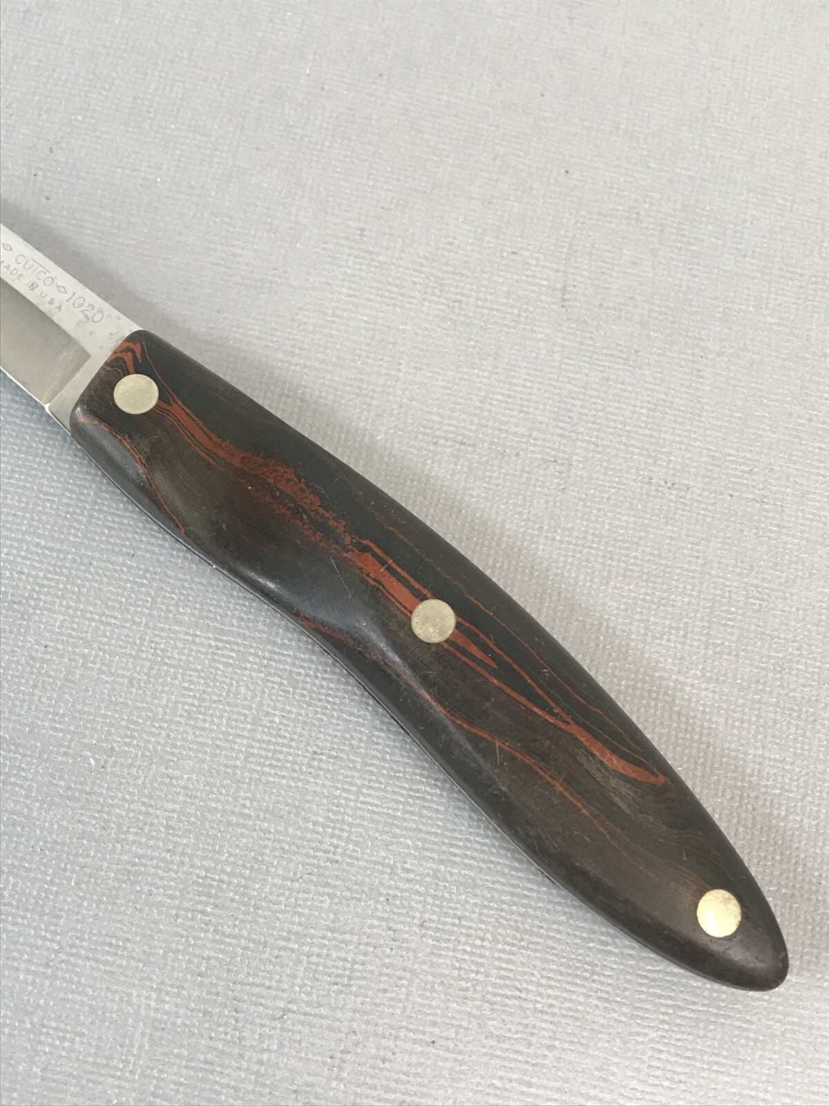 Vintage Cutco Paring Knife No 1020 Brown Swirl Handle 6.5" Stainless Steel USA eBay