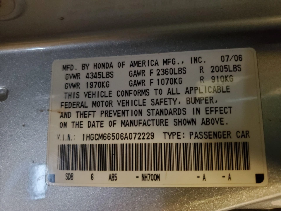 2006 Аккумулятор лоток Honda Accord - Изображение 2 из 3