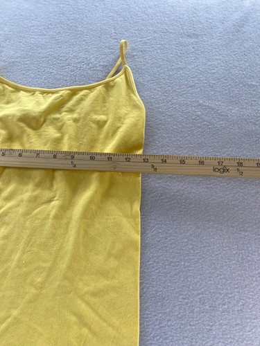 Nikibiki Shift Dress Womens 26 Yellow Spaghetti Strap Scoop Neck Pullover - Picture 4 of 10