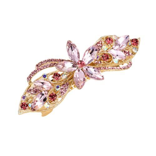 Luxury French Hair Barrettes Rhinestone Flower Hair Clips Hairpins for Bride ...