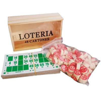 GIOCO TOMBOLA DA TAVOLO SOCIETÀ NATALE FESTA BINGO LOTTO 90 NUMERI 48 CARTELLE