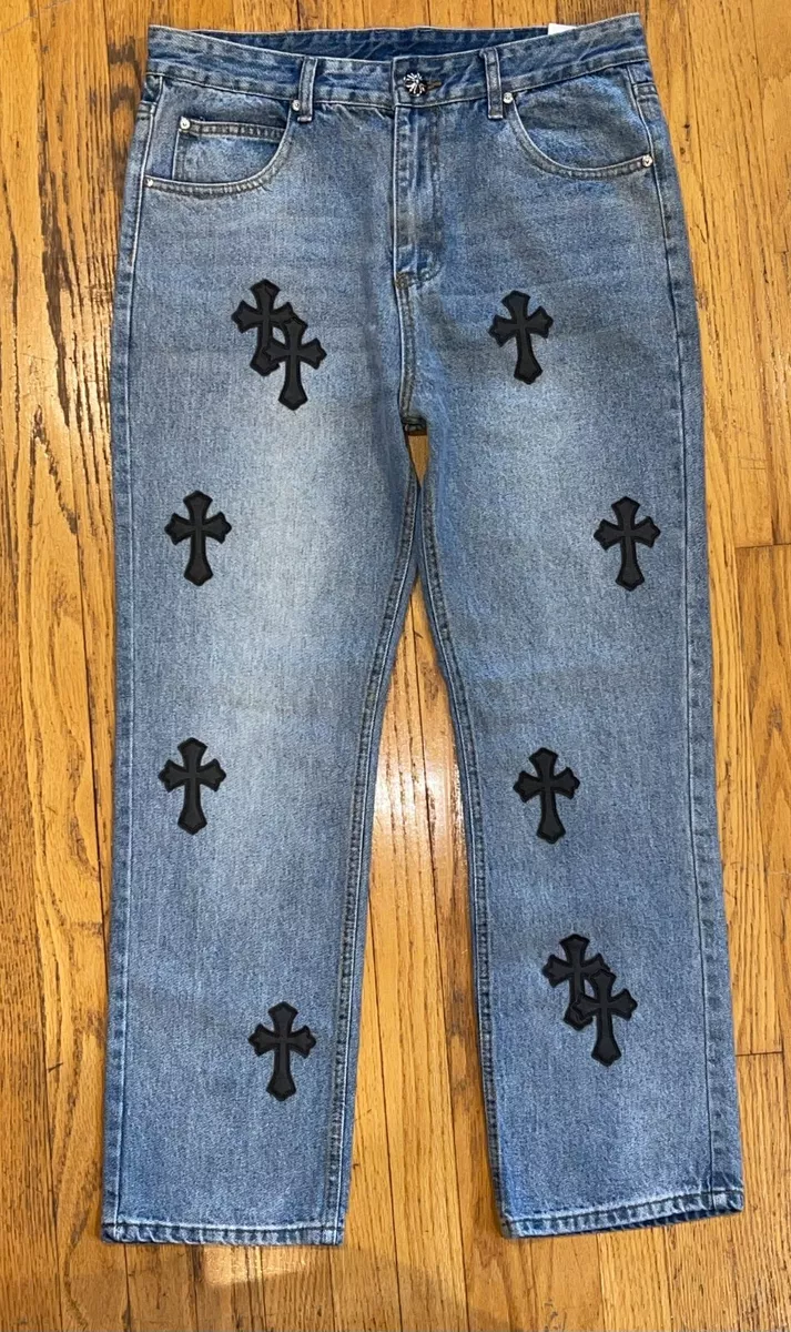 Black chrome hearts jeans size 34