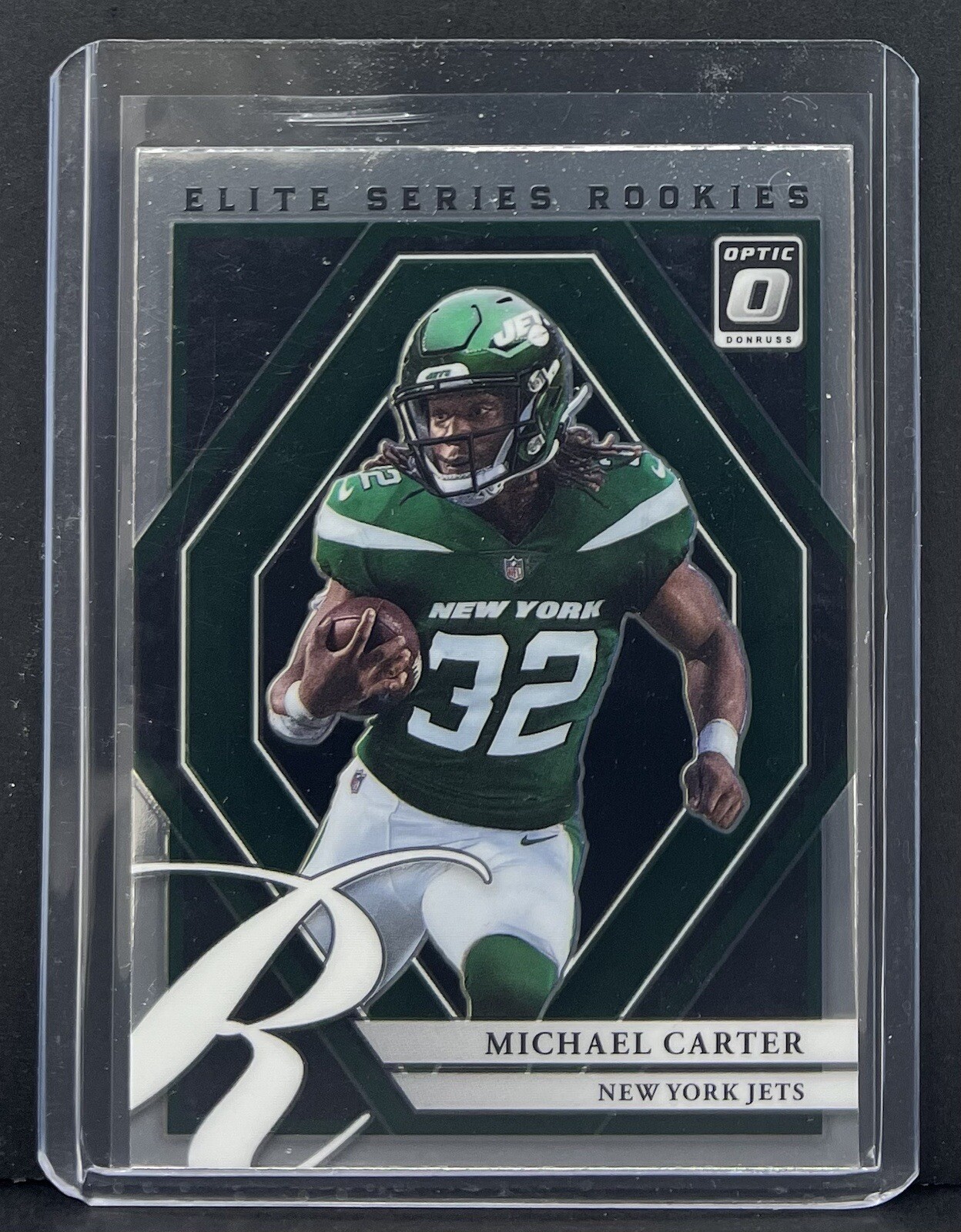 2021 Donruss Optic Michael Carter Elite Series Rookies #ESR-19 New York Jets