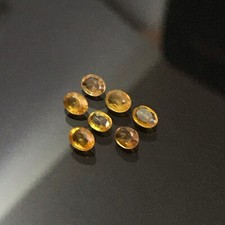 SAPPHIRE 7pcs Set 1.51ct Yellow Oval 3.8 to 4.1mm Beryllium Heated from Songea