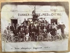 old photo Union velocipedique de Segréenne 22 cm 1908 bicycle club in Segré