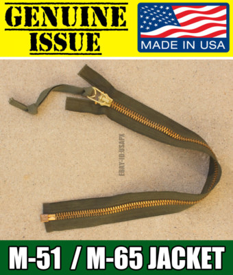 070807● US ARMY GRIPPER ZIPPER M-65 Vintage U.S. Military Army Lot of 5 Zippers Scovill Ideal 7