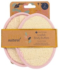 Natural Loofah Pad Exfoliating Body ScrubberDouble Sided 100 bamboo polyester