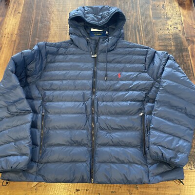 Polo ralph lauren men's full zip hooded puffer jacket on sale
