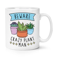 Beware VerrüCkte Pflanze Mann 284Ml Becher Tasse - Lustiger Witz Vatertag