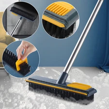 Long Telescopic Handle Floor Brush 3-Section Bathroom Kitchen Cleaning Scrubber