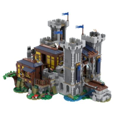 Medieval Black Saker s Stronghold 1971 Bricks MOC-116798 Creative Play Set