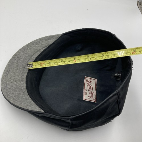 Goorin Bros Hatmaker Black Hat Cap Size Medium Leather Look - Picture 12 of 14