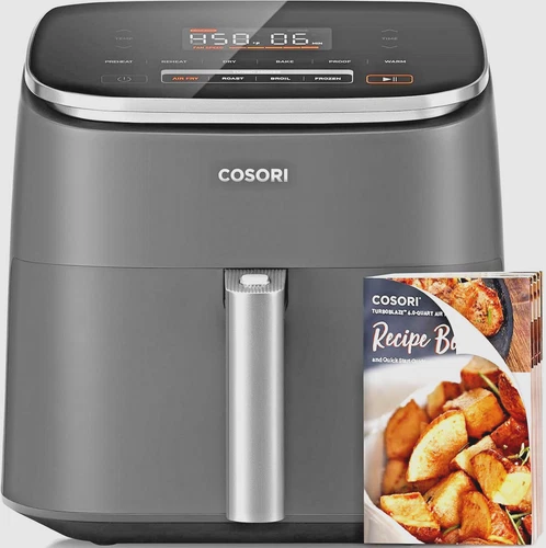 New COSORI Air Fryer 9-in-1, Compact & Large 6-Qt, Fast Turbo Modes, 90°–450°F