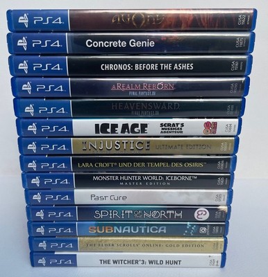 PS4 Spiele Auswahl Agonie Lara Monster Hunter Past Core Elder Scrolls Witcher ..