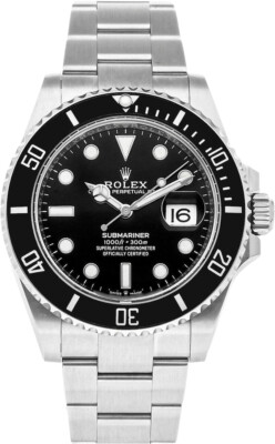 Rolex Submariner 126610LN Silver Oyster Bracelet with Black Bezel