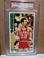 LOU HUDSON 1976 Topps #96 PSA 8 NM-MT - HAWKS