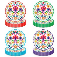 Mexican Fiesta Paper Plates 9 Inch Cinco De Mayo Party Supplies 100 PCS