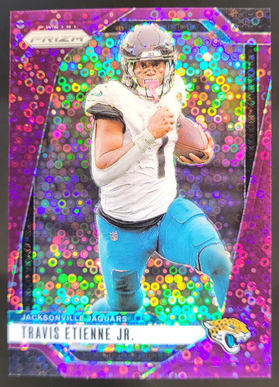 2024 Panini Prizm Travis Etienne Jr. No Huddle Purple /49 #130 Jaguars GH