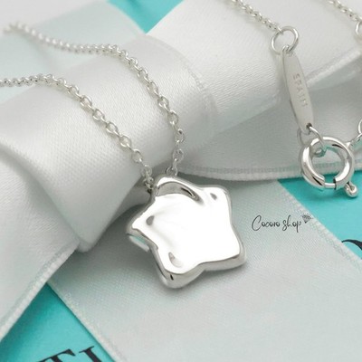 Authentische Tiffany & Co. Peretti Stern Anhänger Halskette 15,8'' Silber 925 mit Etui