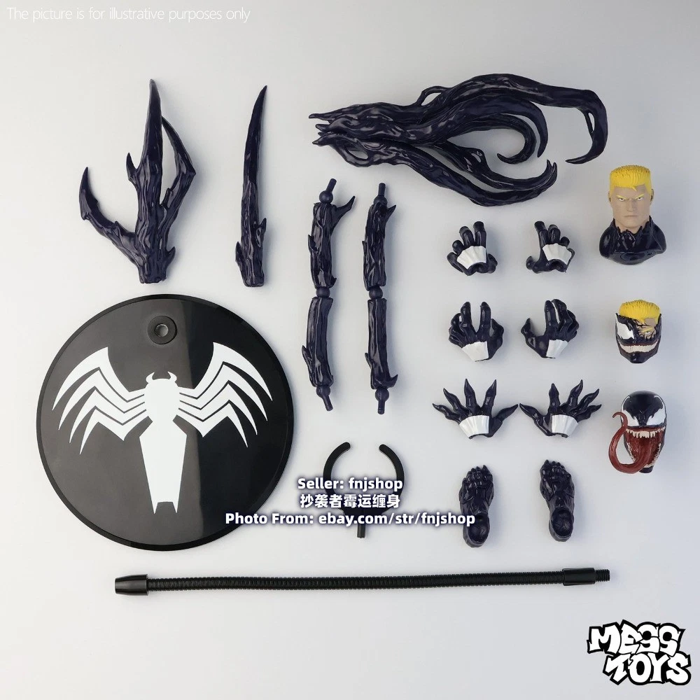 Mess Toys Lethal Neighbor Symbiote Suit Venom 1/12 Action Figure Model US STOCK image 17