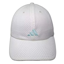 Adidas Baseball Cap White Blue OS ClimaCool Strapback Embroidered Hat Adjustable