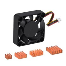 40x40x10mm Speed Adjustable Fan with 4 Copper Heatsinks for Raspberry Pi 5