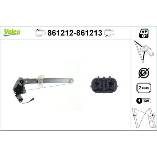 1X Fensterheber Valeo 861213 Passend FüR Honda-image